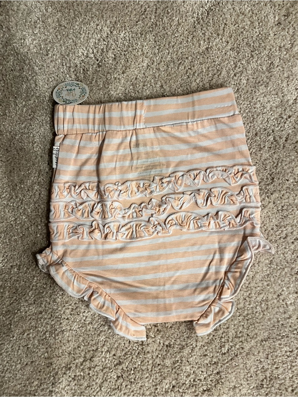 NEW! Gigi & Max Striped Light Pink Ruffle Bloomers size 12M